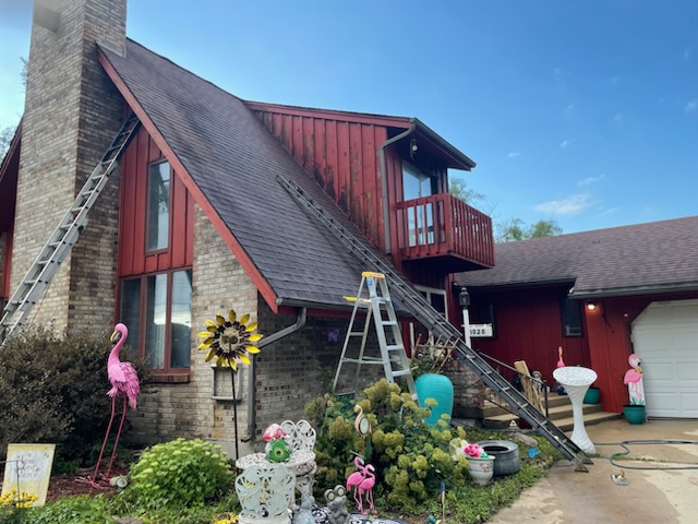 Exterior painting project in the Northwest and South Suburbs
